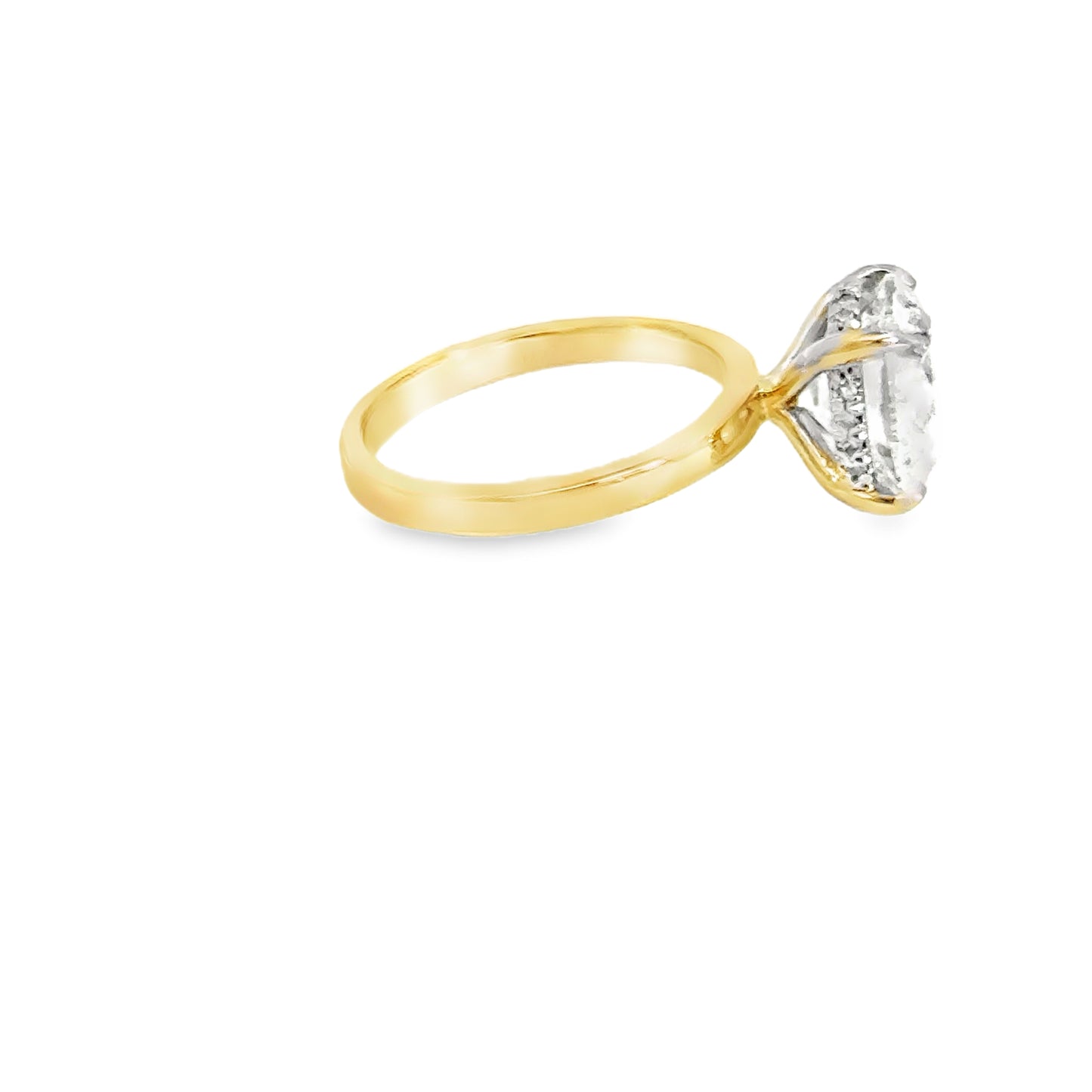 5ct Round Lab Grown Diamond Solitaire Engagement Ring