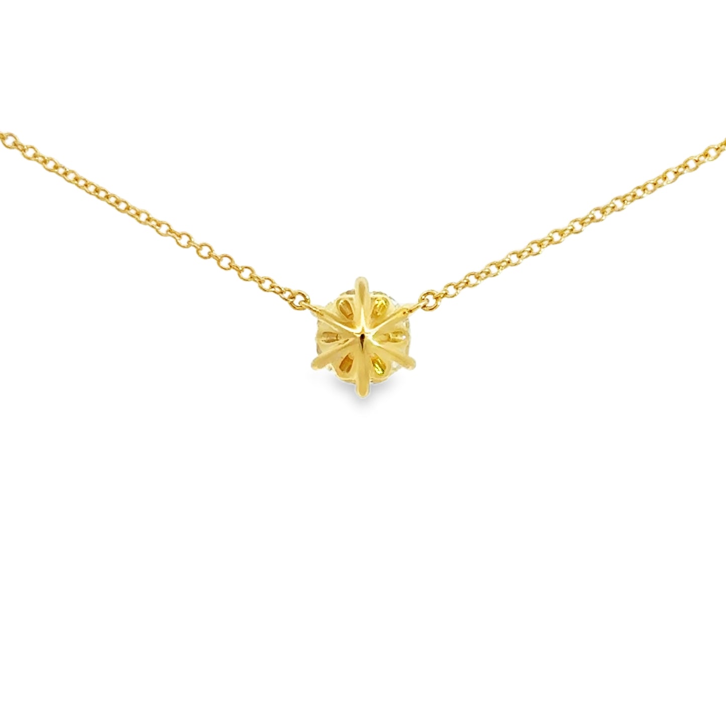 1ct Round Lab Grown Diamond Solitaire Necklace