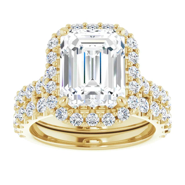 Clara Halo Cathedral Engagement Ring Setting