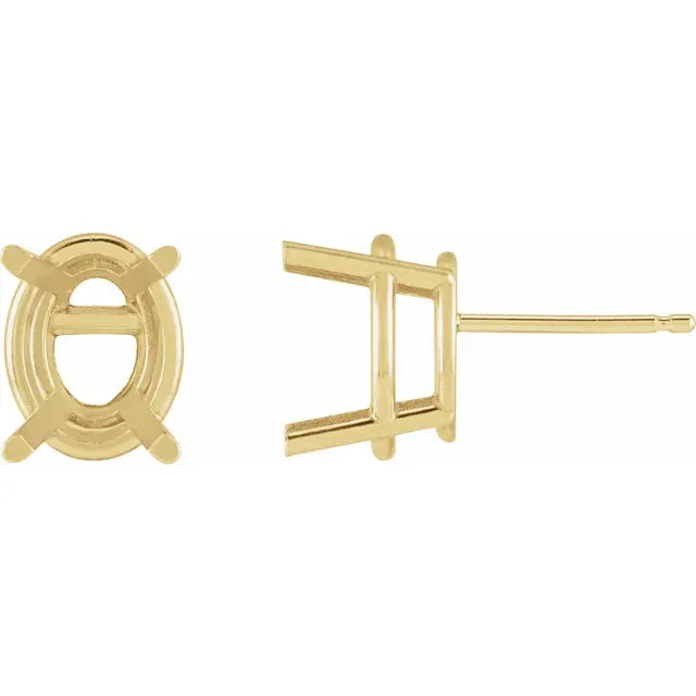 Oval Basket Stud Setting