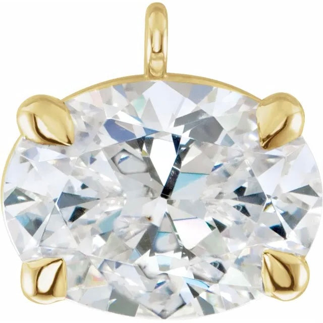 Oval Setting w/Necklace Attached