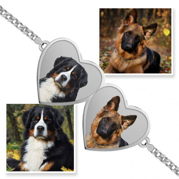 Double Heart Picture Bracelet