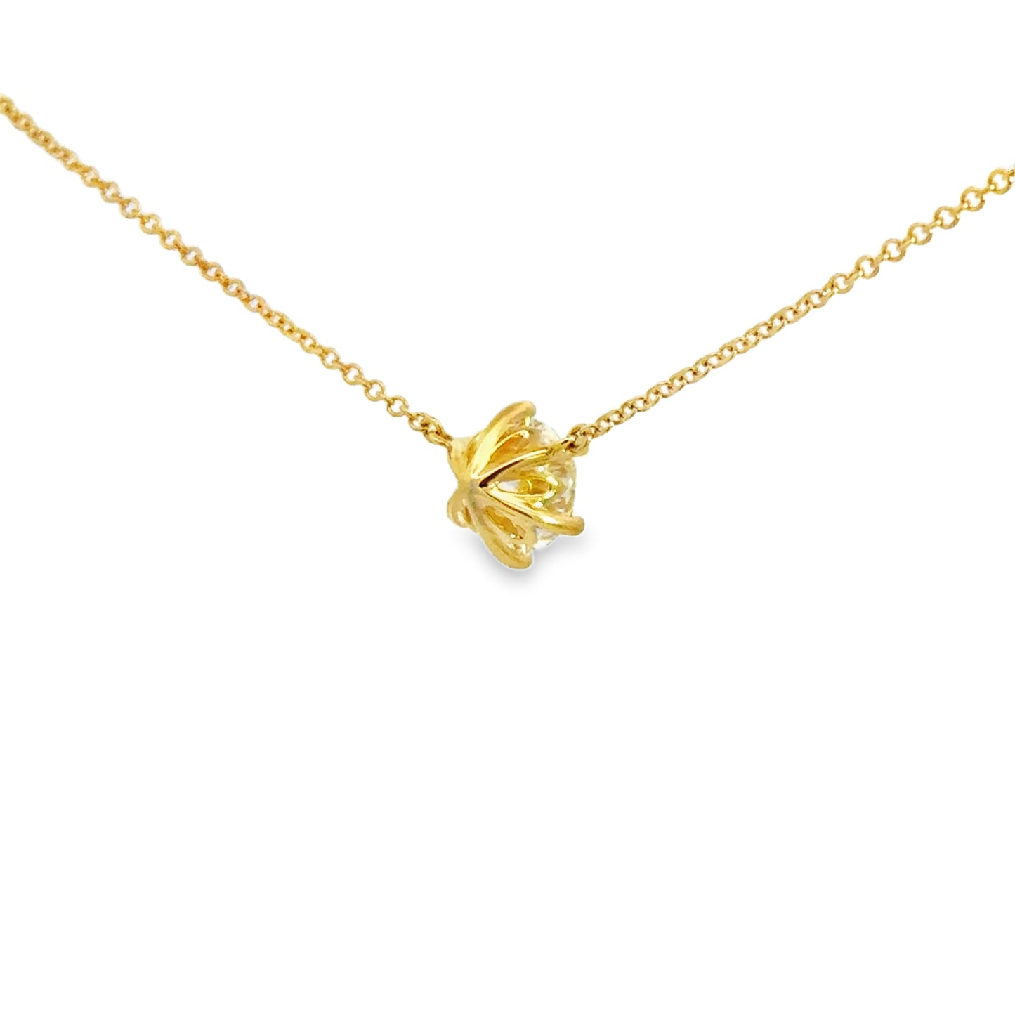 1ct Round Lab Grown Diamond Solitaire Necklace