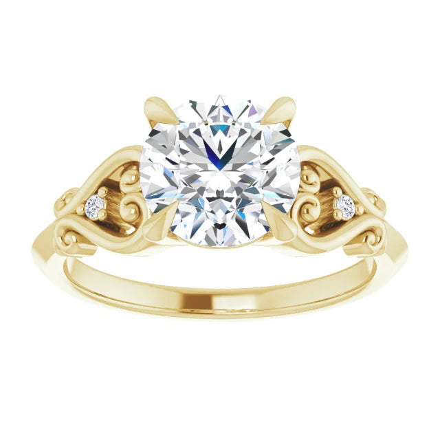 Gracie Heart Engagement Ring Setting