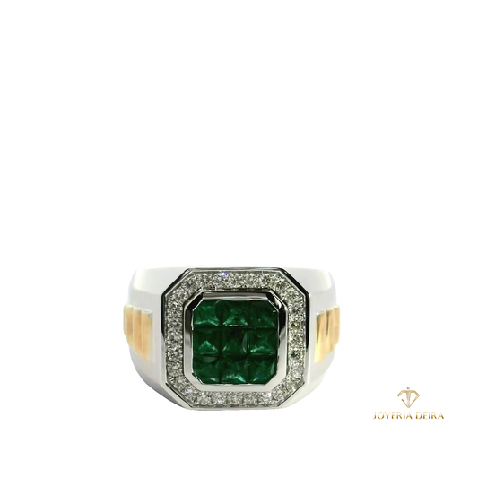 Elegant Emerald and Diamond Ring