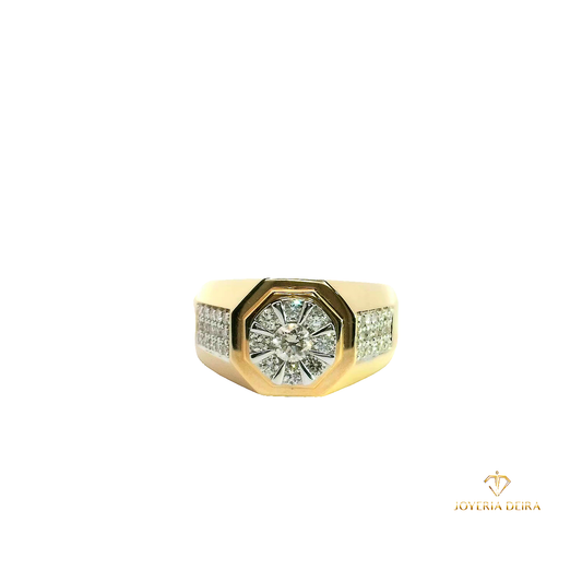 Men's Octagon Diamond Ring