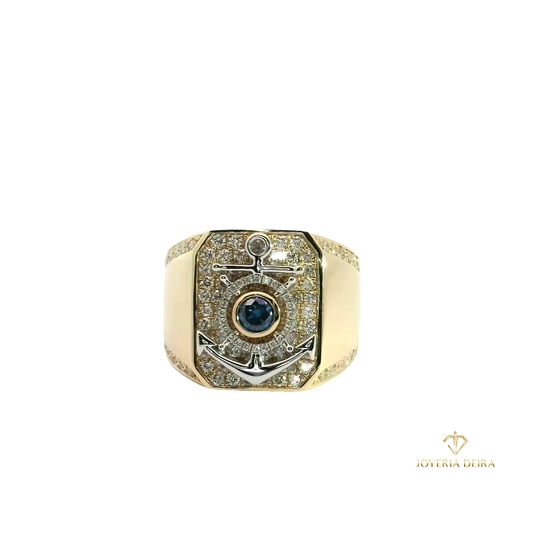 Elegant Anchor Design Diamond Ring