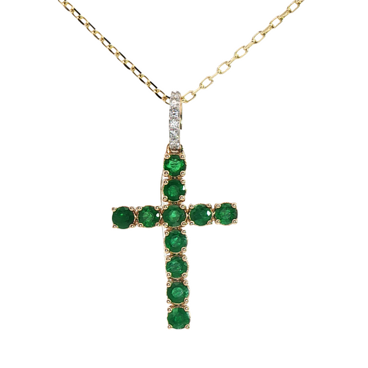Emerald and Diamond Cross