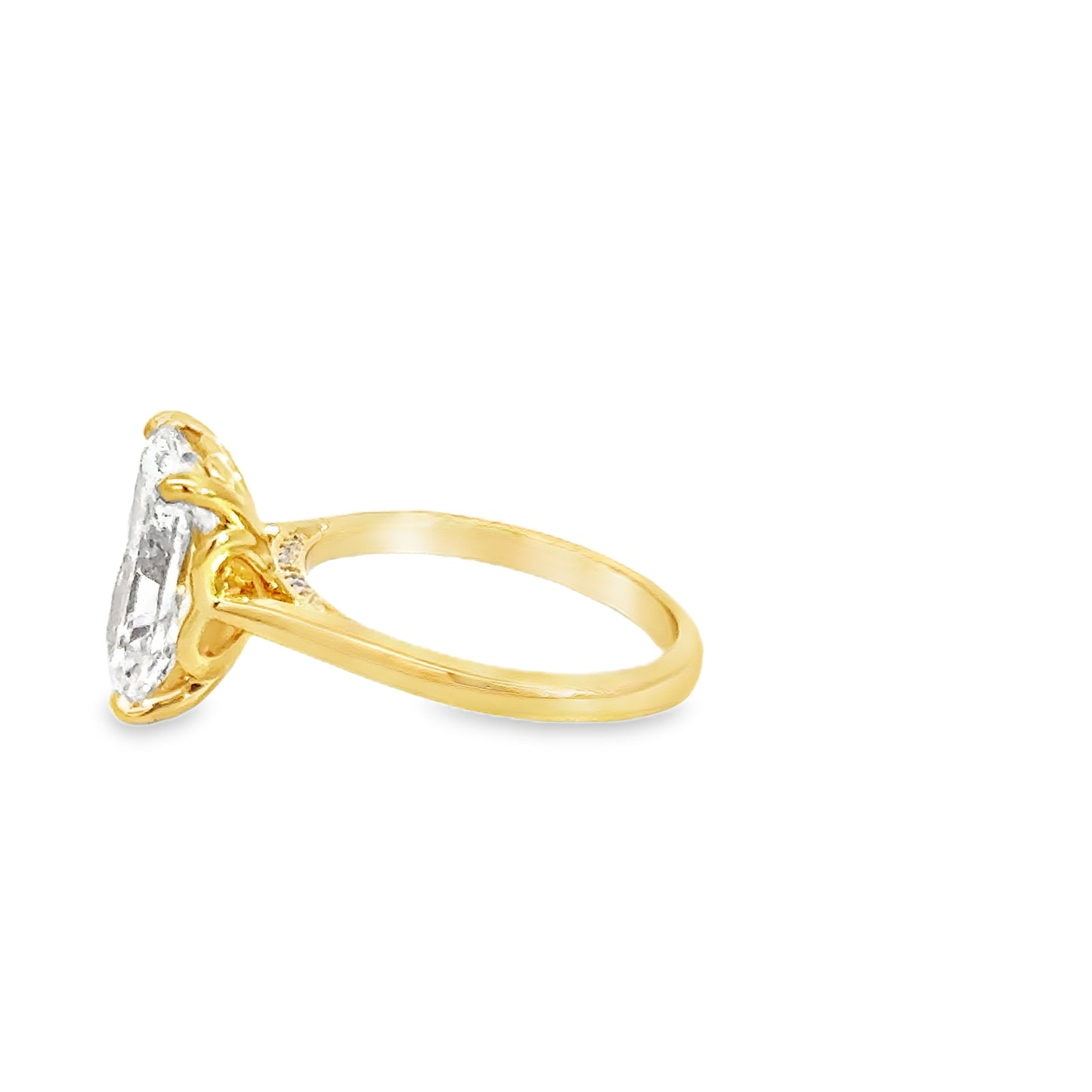 4.86ct Radiant Lab Grown Diamond Engagement Ring