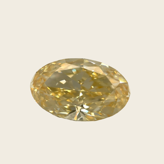3.02ct Fancy Intense Yellow Oval Cut Lab Grown Diamond