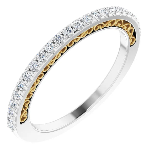 Angela Two Tone Diamond Band