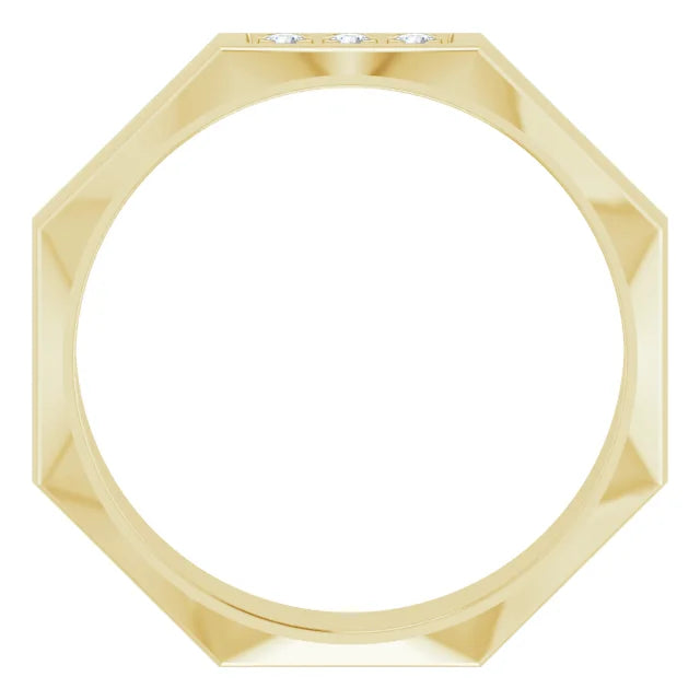 Jordan Diamond Octagon Band