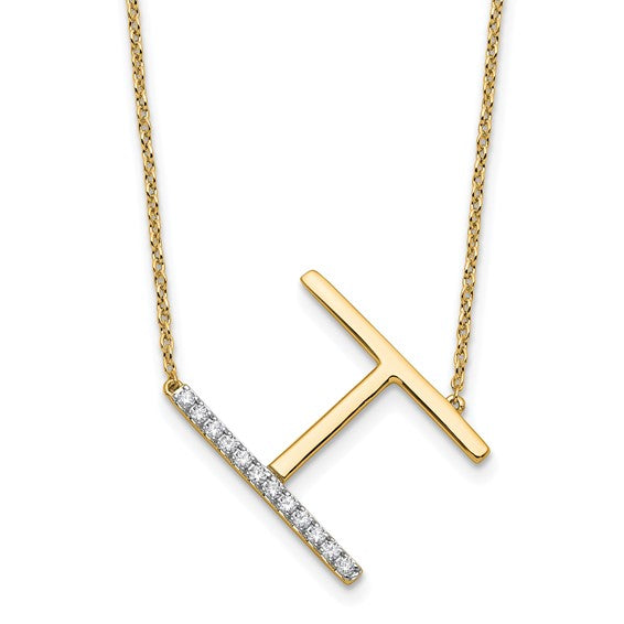 Diamond Initial Necklaces