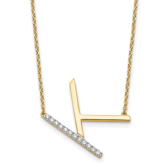 Diamond Initial Necklaces