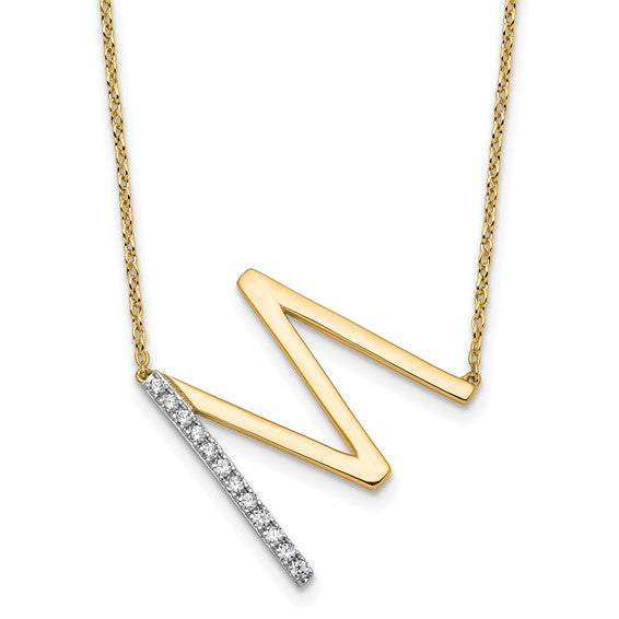 Diamond Initial Necklaces