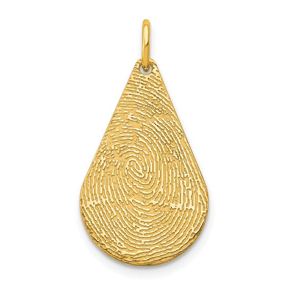 Fingerprint Teardrop Pendant