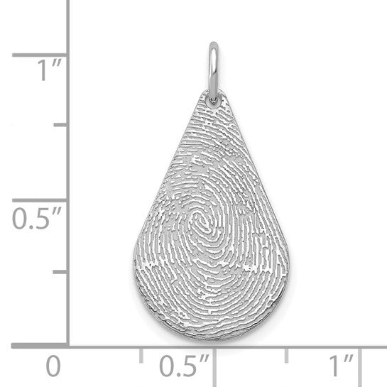 Fingerprint Teardrop Pendant