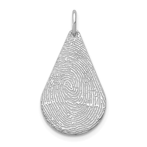 Fingerprint Teardrop Pendant