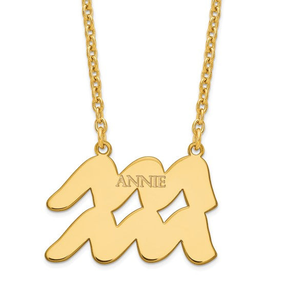 Zodiac Sign Name Necklace 14k