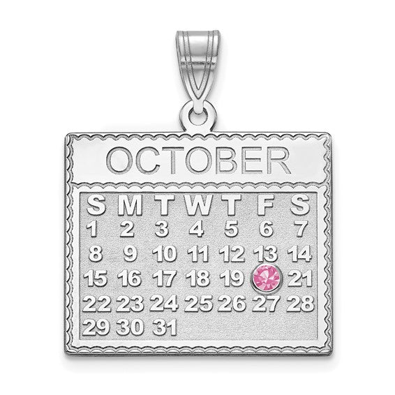 Calendar Birthstone Pendant